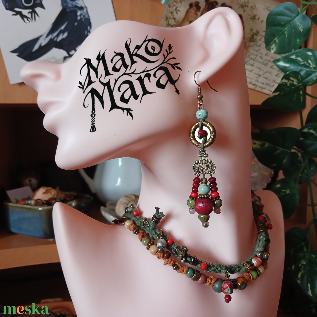 Cesarina fülbevaló  - ékszer - fülbevaló - lógó fülbevaló - Meska.hu