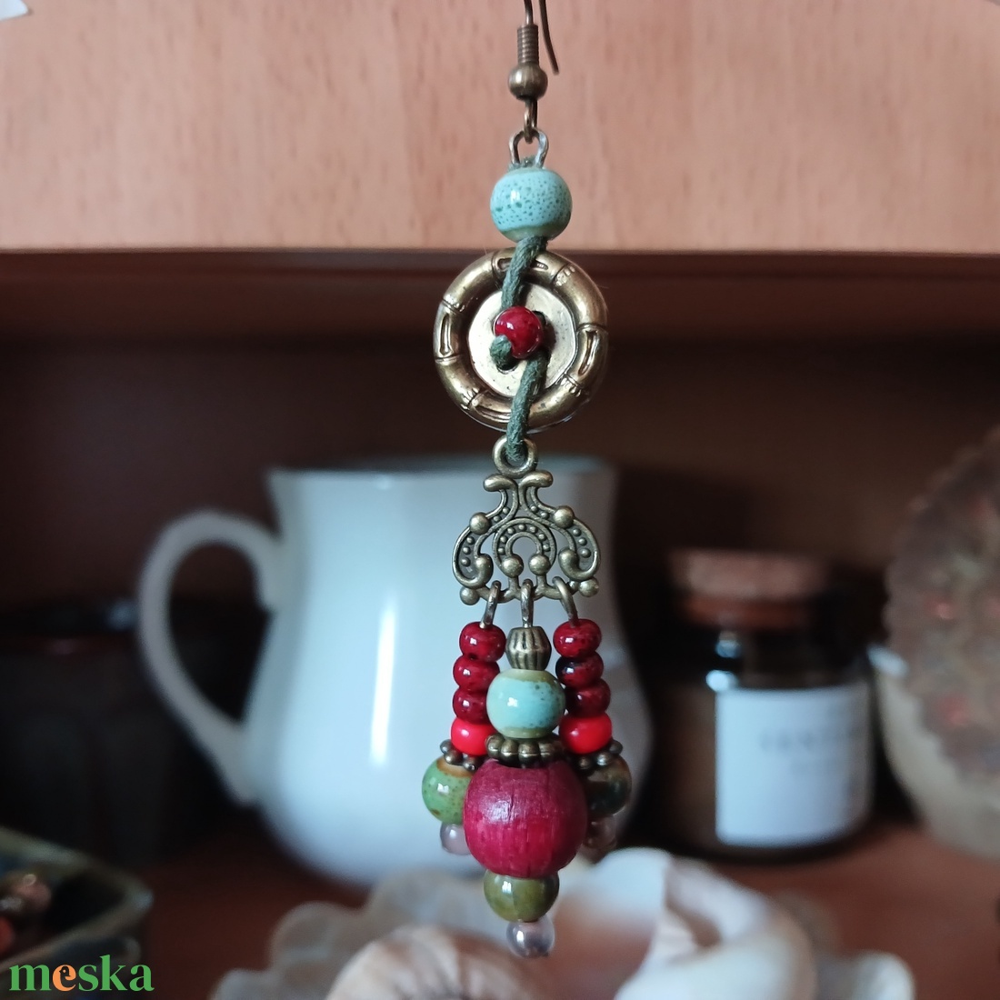 Cesarina fülbevaló  - ékszer - fülbevaló - lógó fülbevaló - Meska.hu