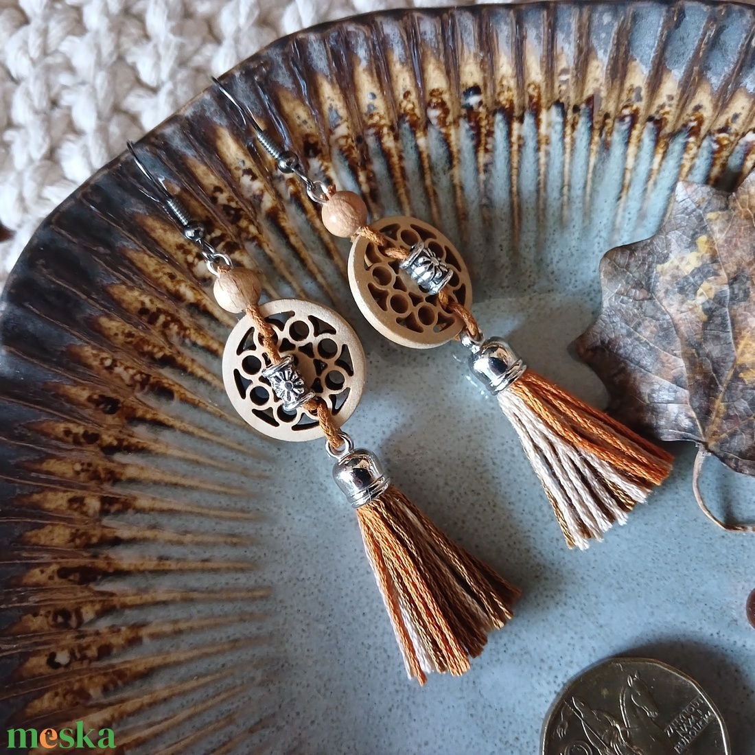 Kekunan Plains fülbevaló  - ékszer - fülbevaló - lógó fülbevaló - Meska.hu