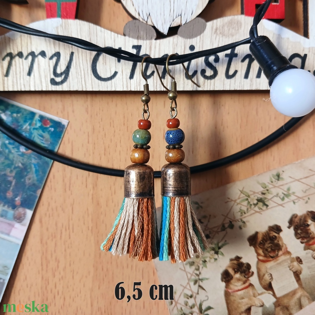 Chandarli fülbevaló  - ékszer - fülbevaló - lógó fülbevaló - Meska.hu