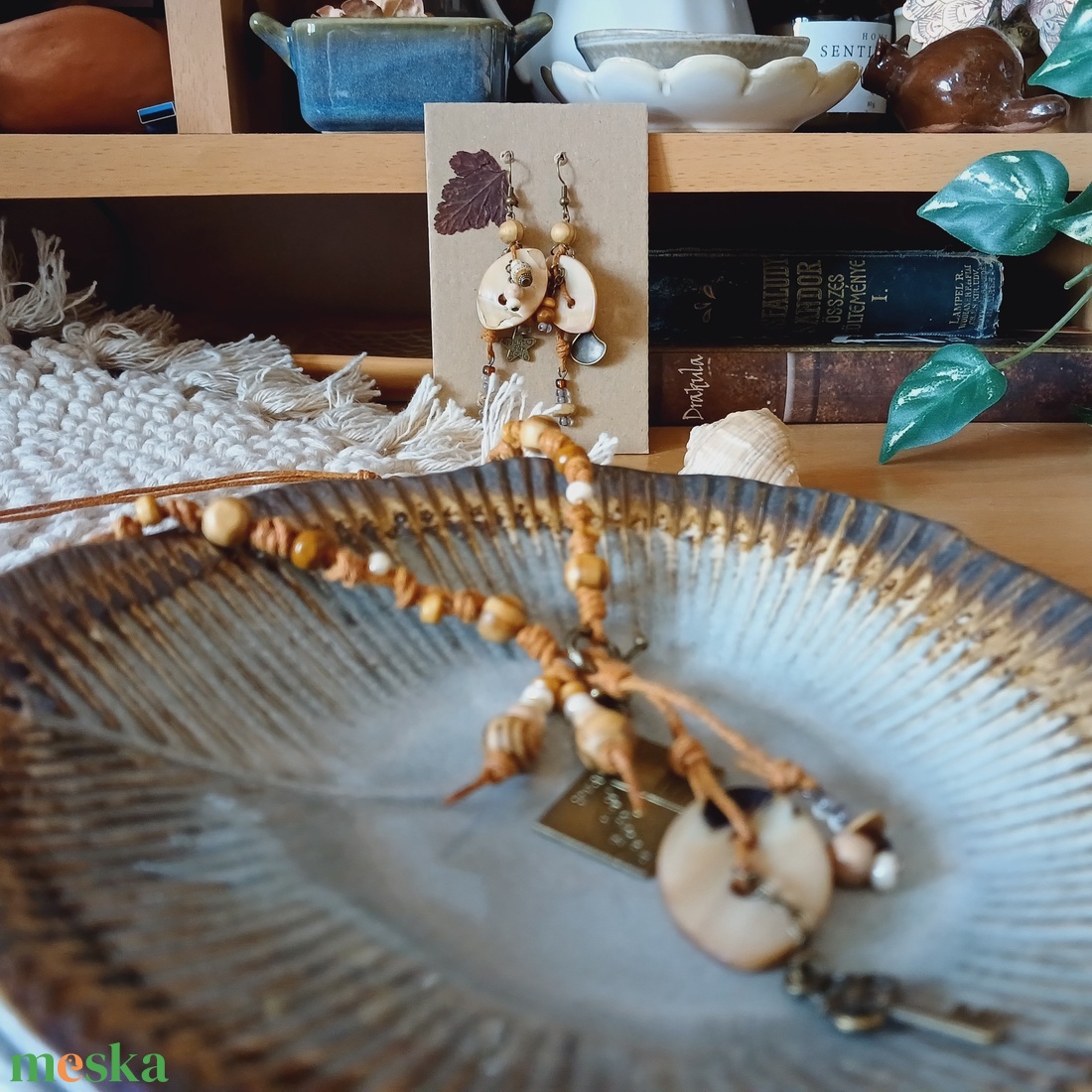 Metkayina Tiretu szett, fülbevaló és nyaklánc - ékszer - ékszerszett - Meska.hu