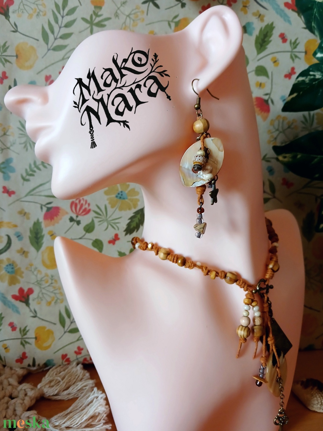 Metkayina Tiretu szett, fülbevaló és nyaklánc - ékszer - ékszerszett - Meska.hu