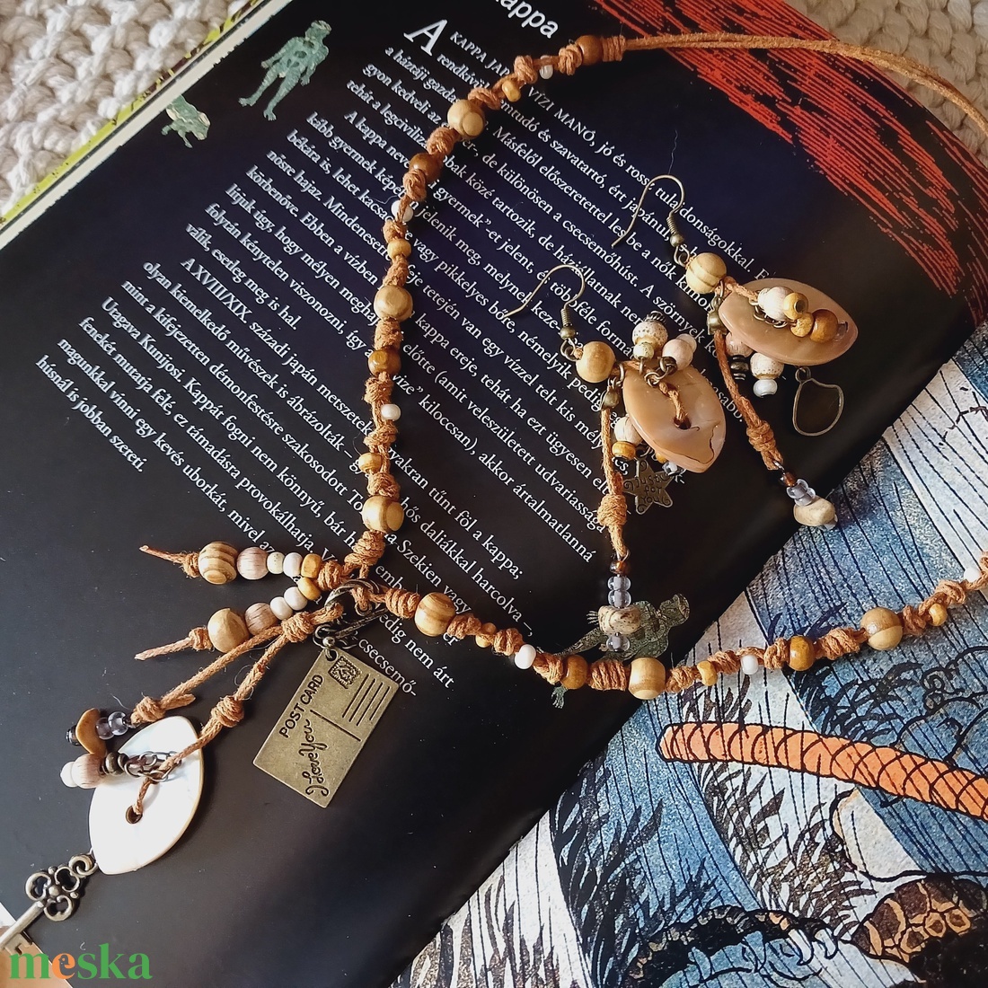 Metkayina Tiretu szett, fülbevaló és nyaklánc - ékszer - ékszerszett - Meska.hu