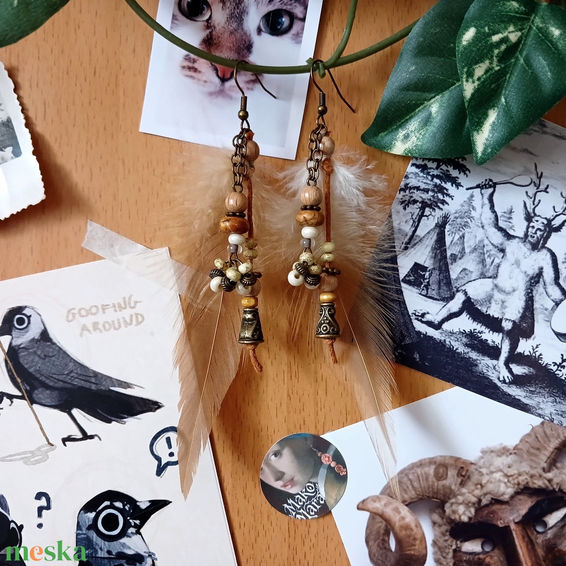 Tadai Wings fülbevaló - ékszer - fülbevaló - lógó fülbevaló - Meska.hu