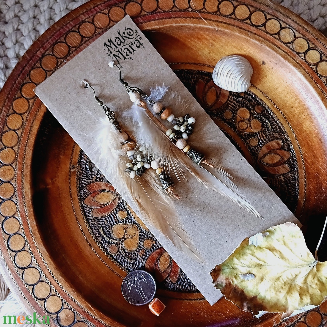 Tadai Wings fülbevaló - ékszer - fülbevaló - lógó fülbevaló - Meska.hu