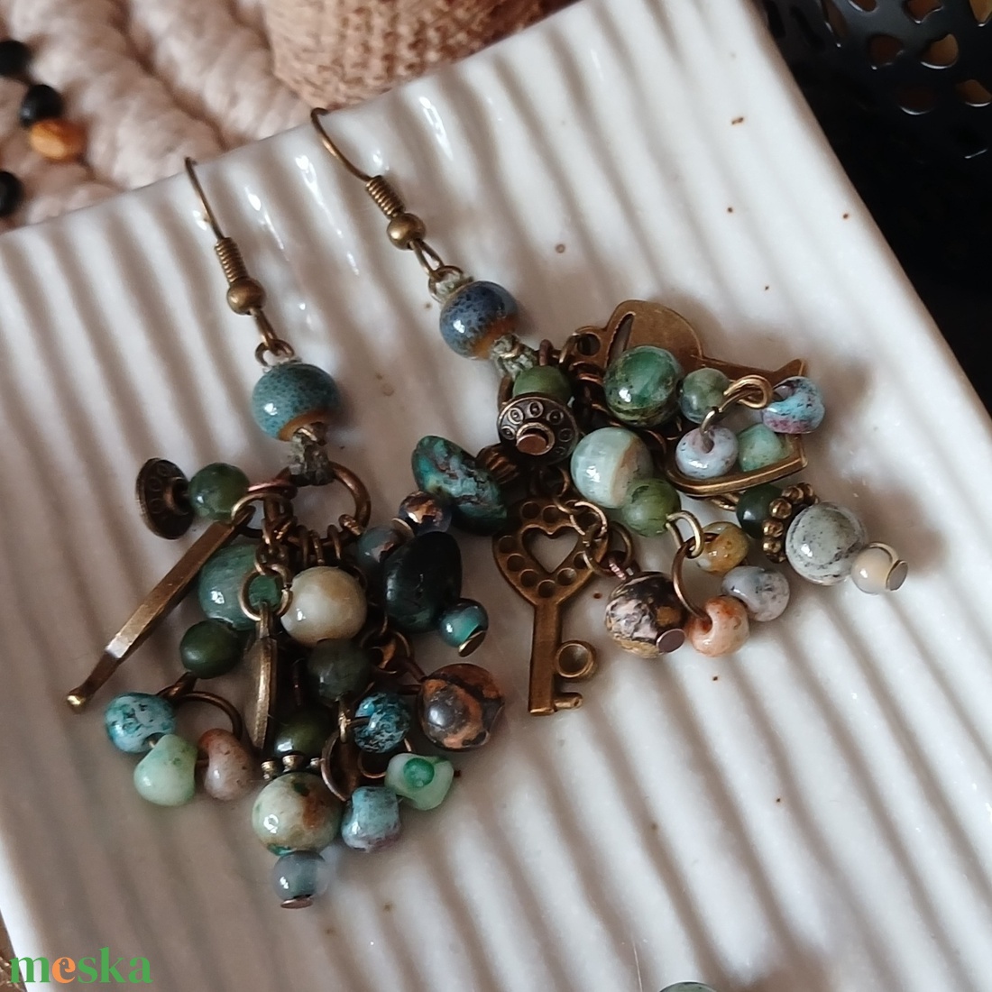 Tawkami Pebbles fülbevaló  - ékszer - fülbevaló - lógó fülbevaló - Meska.hu