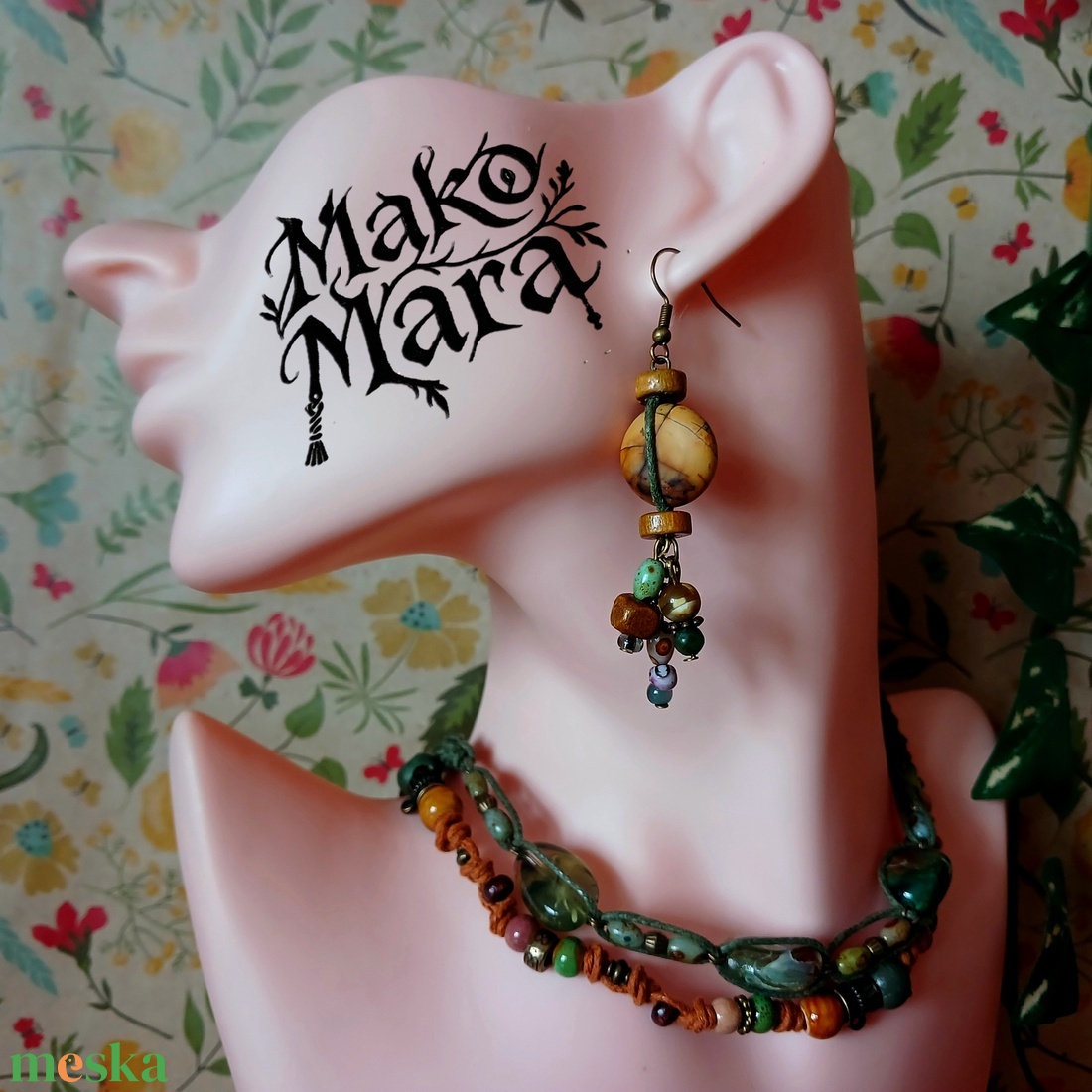 Tawkami Stones fülbevaló  - ékszer - fülbevaló - lógó fülbevaló - Meska.hu