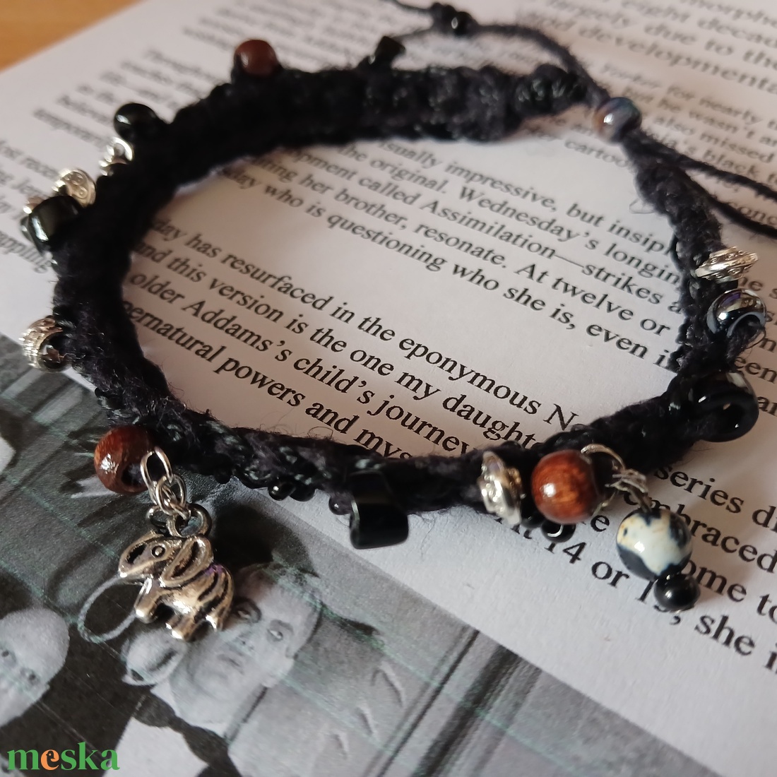 Wednesday karkötő (nagy) - ékszer - karkötő - charm karkötő - Meska.hu