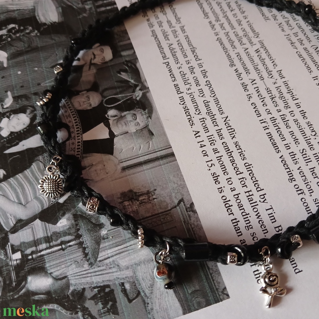 Wednesday nyaklánc - ékszer - nyaklánc - gyöngyös nyaklánc - Meska.hu