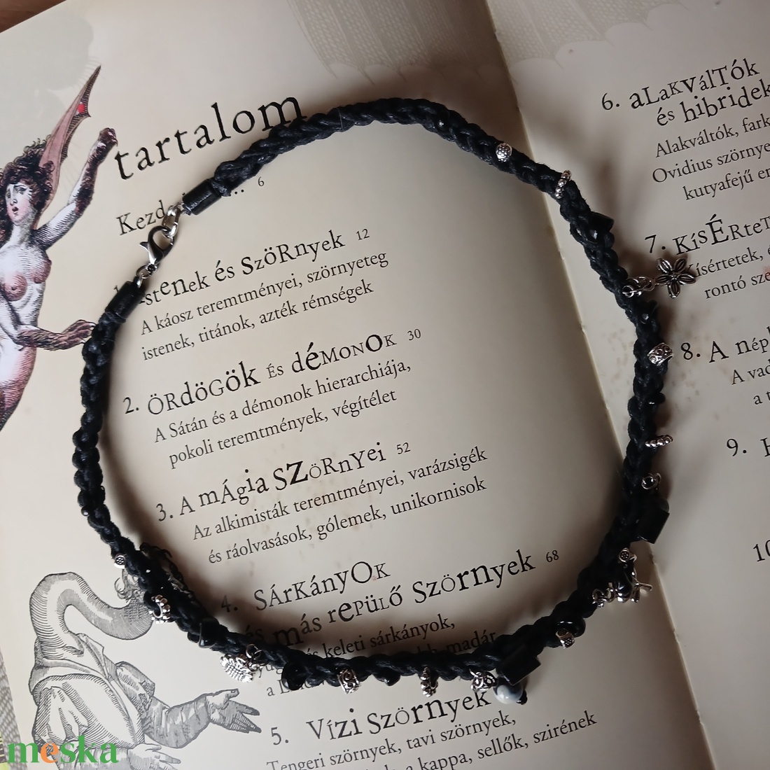 Wednesday nyaklánc - ékszer - nyaklánc - gyöngyös nyaklánc - Meska.hu