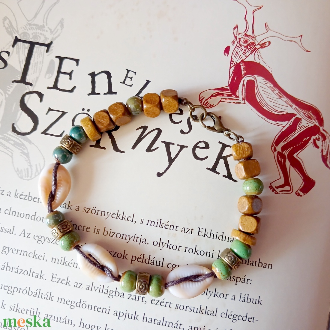 Fisher King uniszex kagylós karkötő - ékszer - karkötő - charm karkötő - Meska.hu