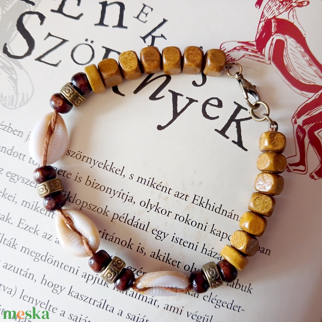 Fisher King uniszex kagylós karkötő - ékszer - karkötő - charm karkötő - Meska.hu