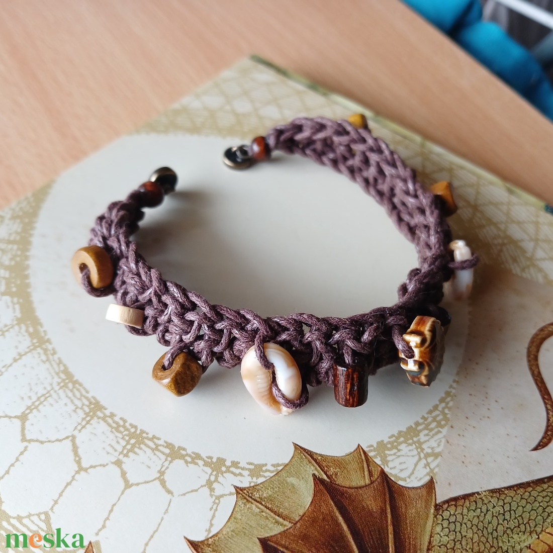 Hunter kagylós karkötő - ékszer - karkötő - charm karkötő - Meska.hu