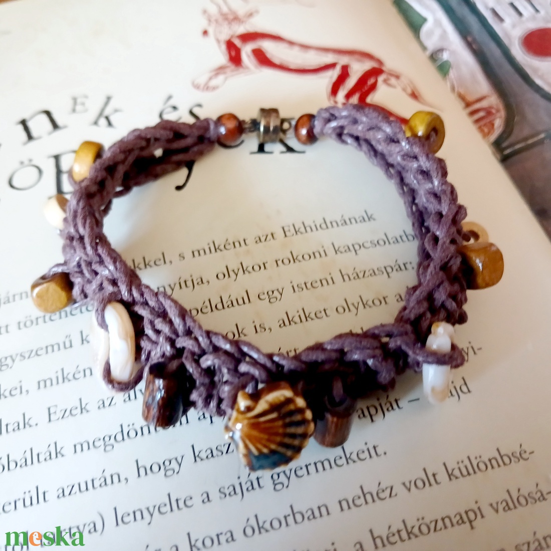 Hunter kagylós karkötő - ékszer - karkötő - charm karkötő - Meska.hu