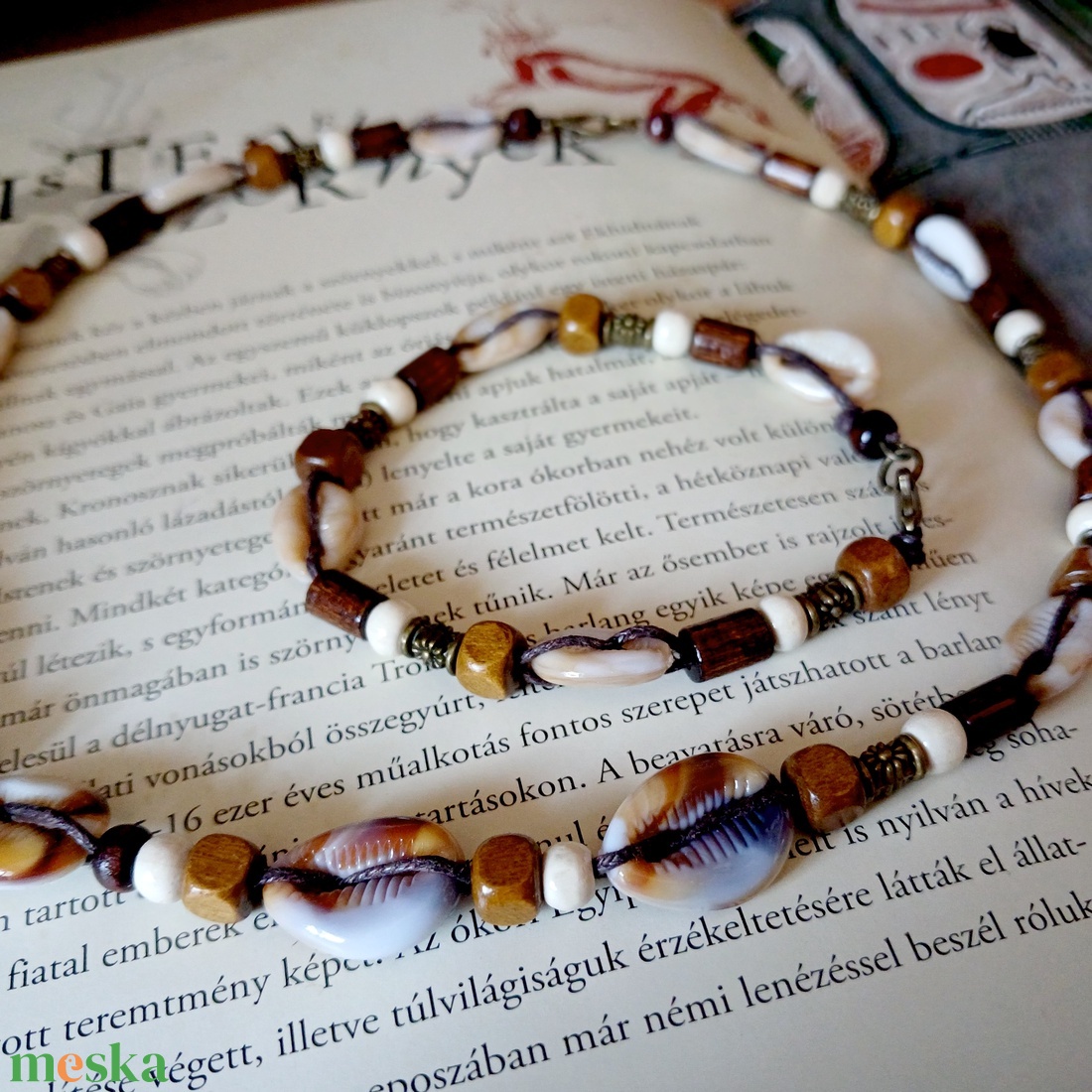 Navi Fisher unisex kagylós szett, nyaklánc és karkötő - ékszer - ékszerszett - Meska.hu