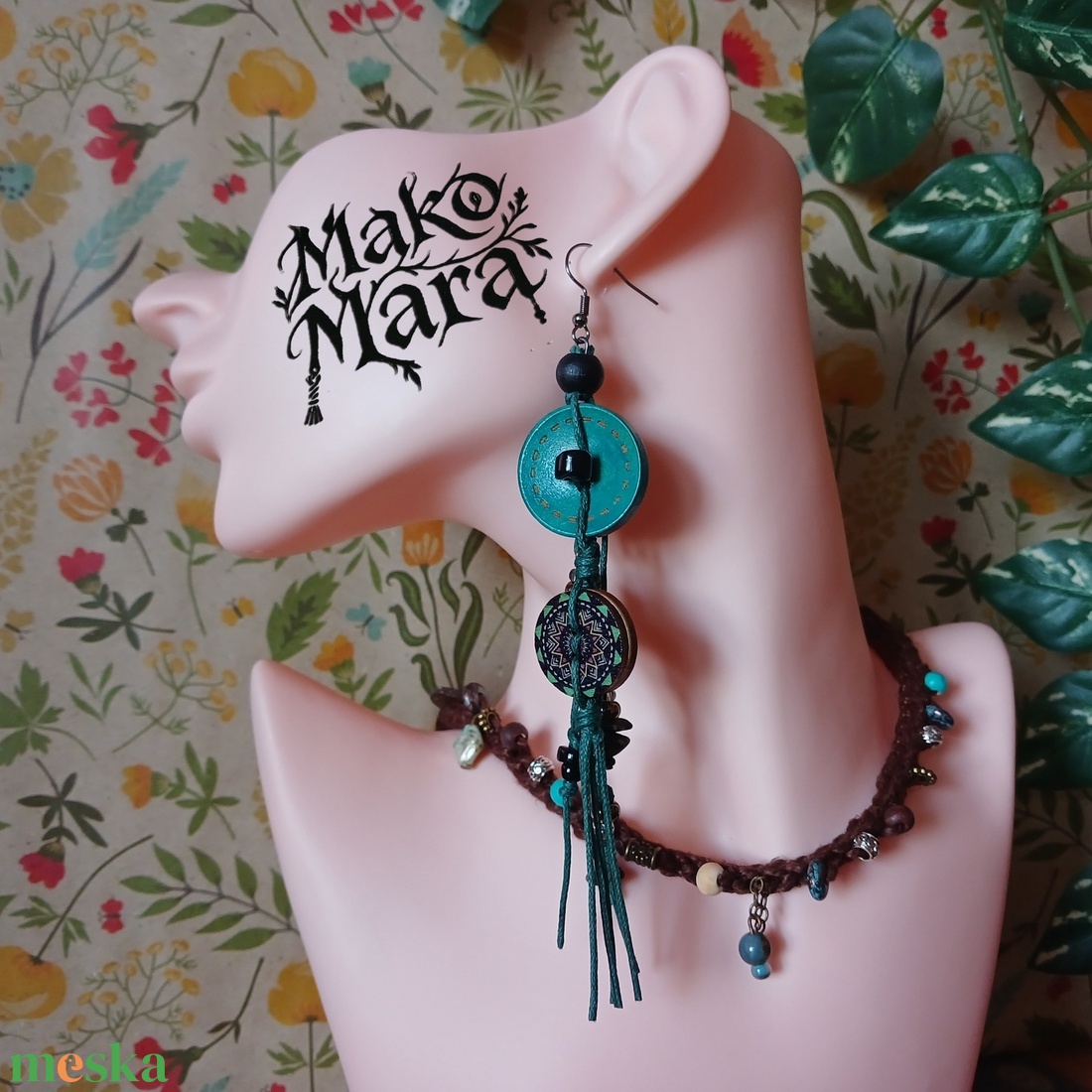 Omatikaya Jungle fülbevaló  - ékszer - fülbevaló - lógó fülbevaló - Meska.hu