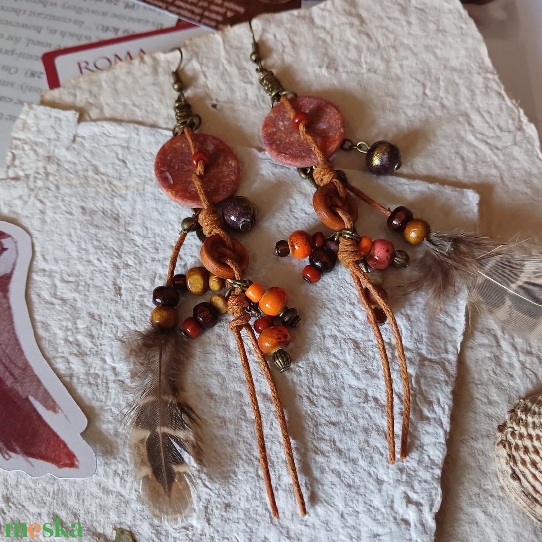 Tayrangi Vines fülbevaló  - ékszer - fülbevaló - lógó fülbevaló - Meska.hu