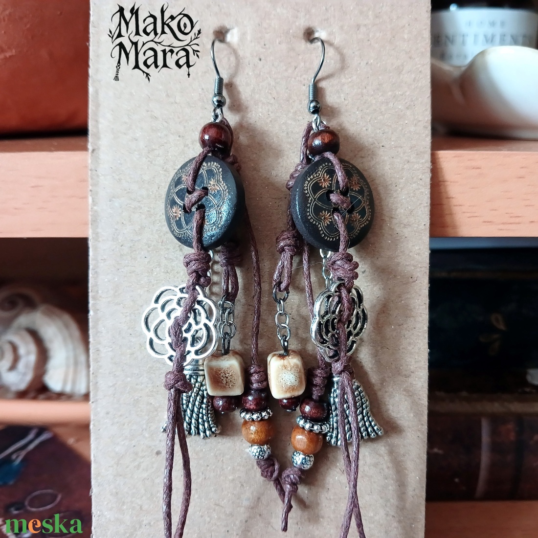 Omatikaya Vines fülbevaló  - ékszer - fülbevaló - lógó fülbevaló - Meska.hu