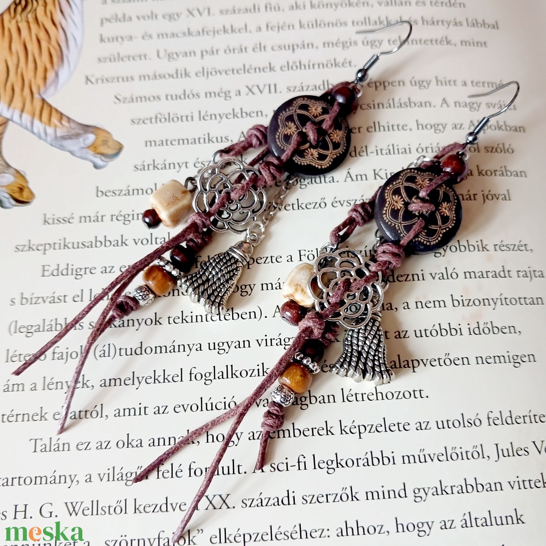 Omatikaya Vines fülbevaló  - ékszer - fülbevaló - lógó fülbevaló - Meska.hu