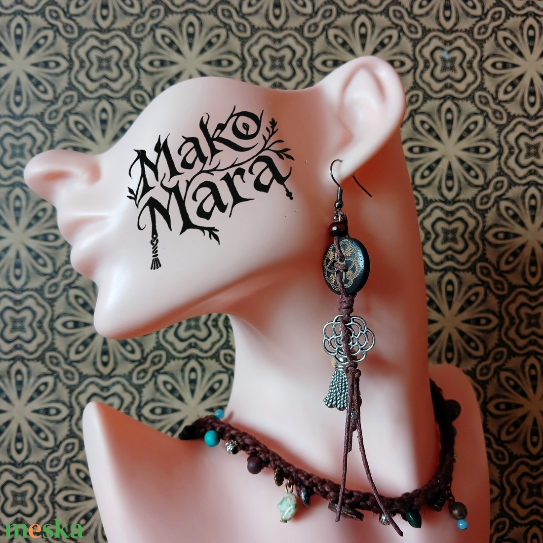 Omatikaya Vines fülbevaló  - ékszer - fülbevaló - lógó fülbevaló - Meska.hu