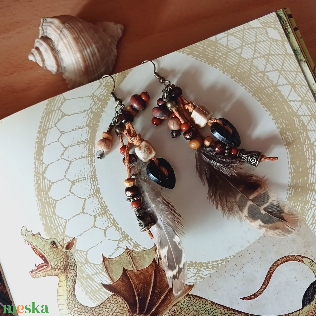 Tayrangi Wings fülbevaló  - ékszer - fülbevaló - lógó fülbevaló - Meska.hu