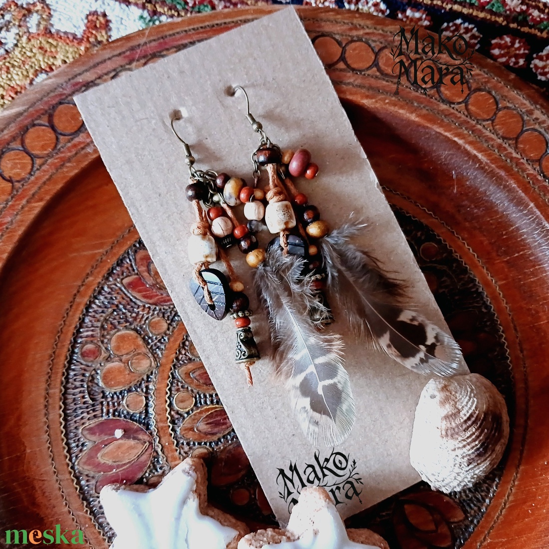 Tayrangi Wings fülbevaló  - ékszer - fülbevaló - lógó fülbevaló - Meska.hu