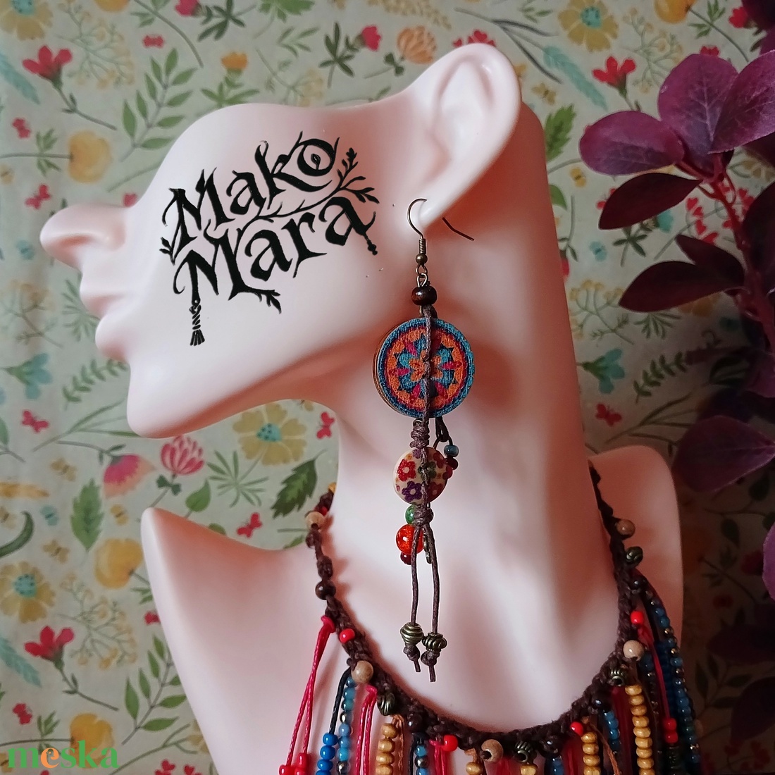 Mangkwan Fire fülbevaló  - ékszer - fülbevaló - lógó fülbevaló - Meska.hu