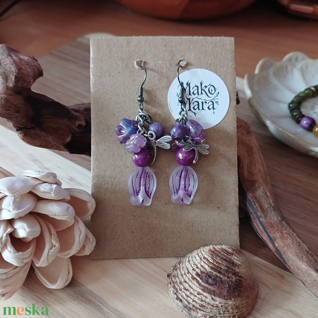 Tulip pixie fairycore fülbevaló  - ékszer - fülbevaló - lógó fülbevaló - Meska.hu