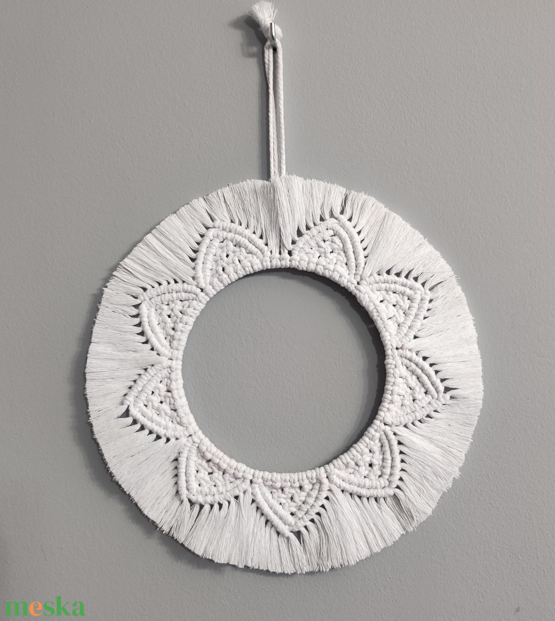 Makramé mandala - otthon & életmód - dekoráció - fali és függő dekoráció - falra akasztható dekor - Meska.hu