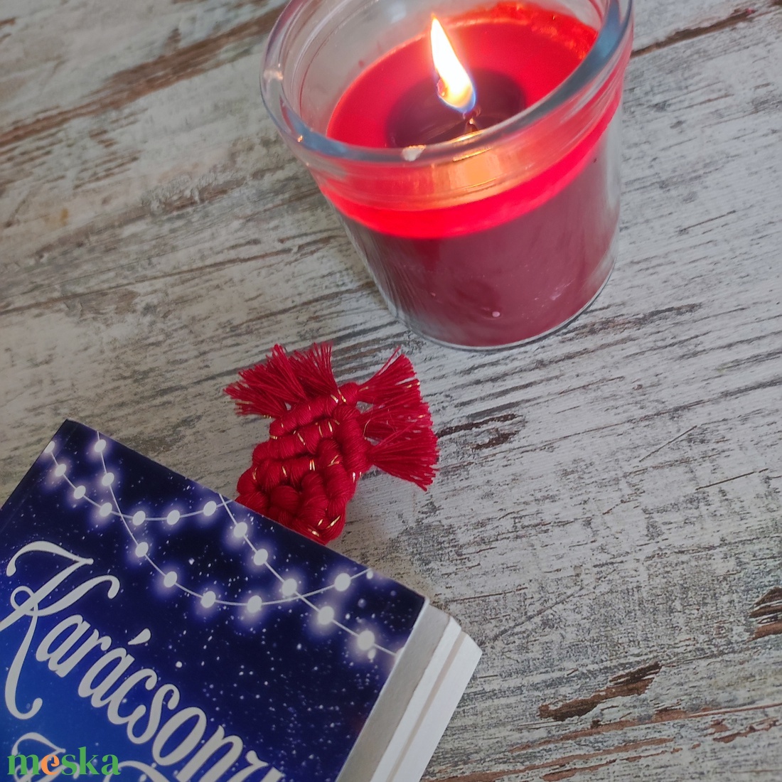 Makramé könyvjelző - könyv & zene - könyvjelző - Meska.hu