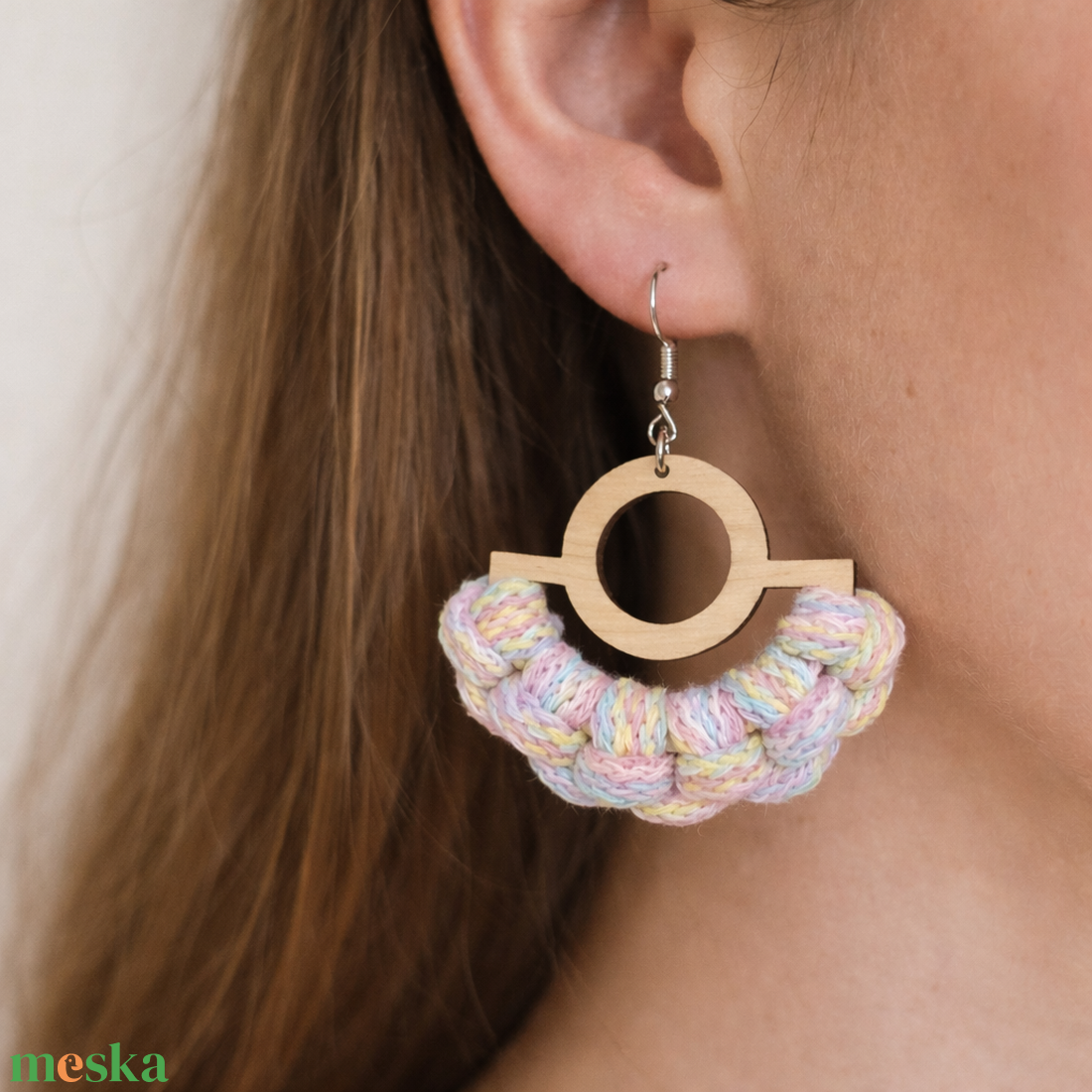 Csomózott fülbevaló  - ékszer - fülbevaló - lógó fülbevaló - Meska.hu