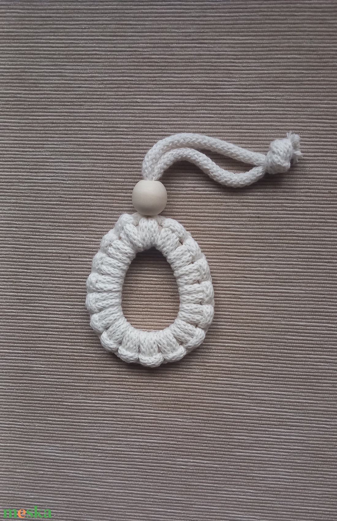 Makramé tojás dísz fa alapra - ünnepi díszek, dekorációk - húsvéti díszek és dekorációk - húsvéti tojásfadíszek - Meska.hu