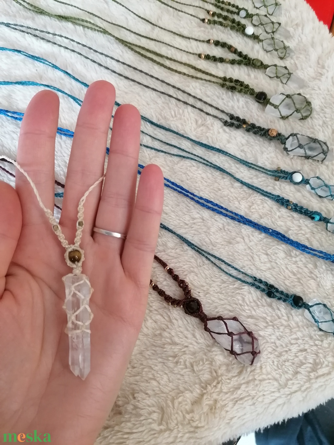 Lemurian Kristály nyaklánc. Makramé medál Lemurian kristállyal. Gyógyító kristálymedál - ékszer - nyaklánc - medál - Meska.hu Lemurian Kristály nyaklánc. Makramé medál Lemurian kristállyal. Gyógyító kristálymedál - ékszer - nyaklánc - medál - Meska.hu