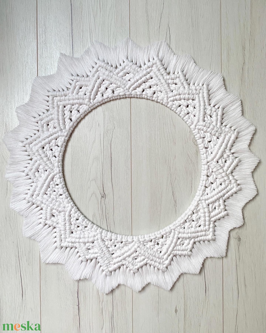 Makramé tükrös falidísz/mandala - otthon & életmód - dekoráció - tükör - Meska.hu Makramé tükrös falidísz/mandala - otthon & életmód - dekoráció - tükör - Meska.hu