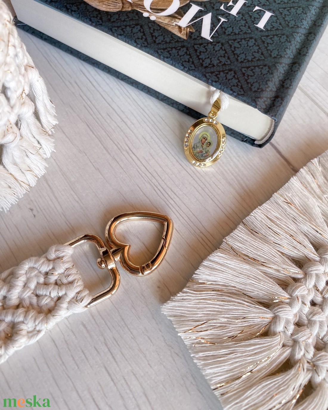 Makramé szett - táska & tok - kulcstartó & táskadísz - kulcstartó - Meska.hu