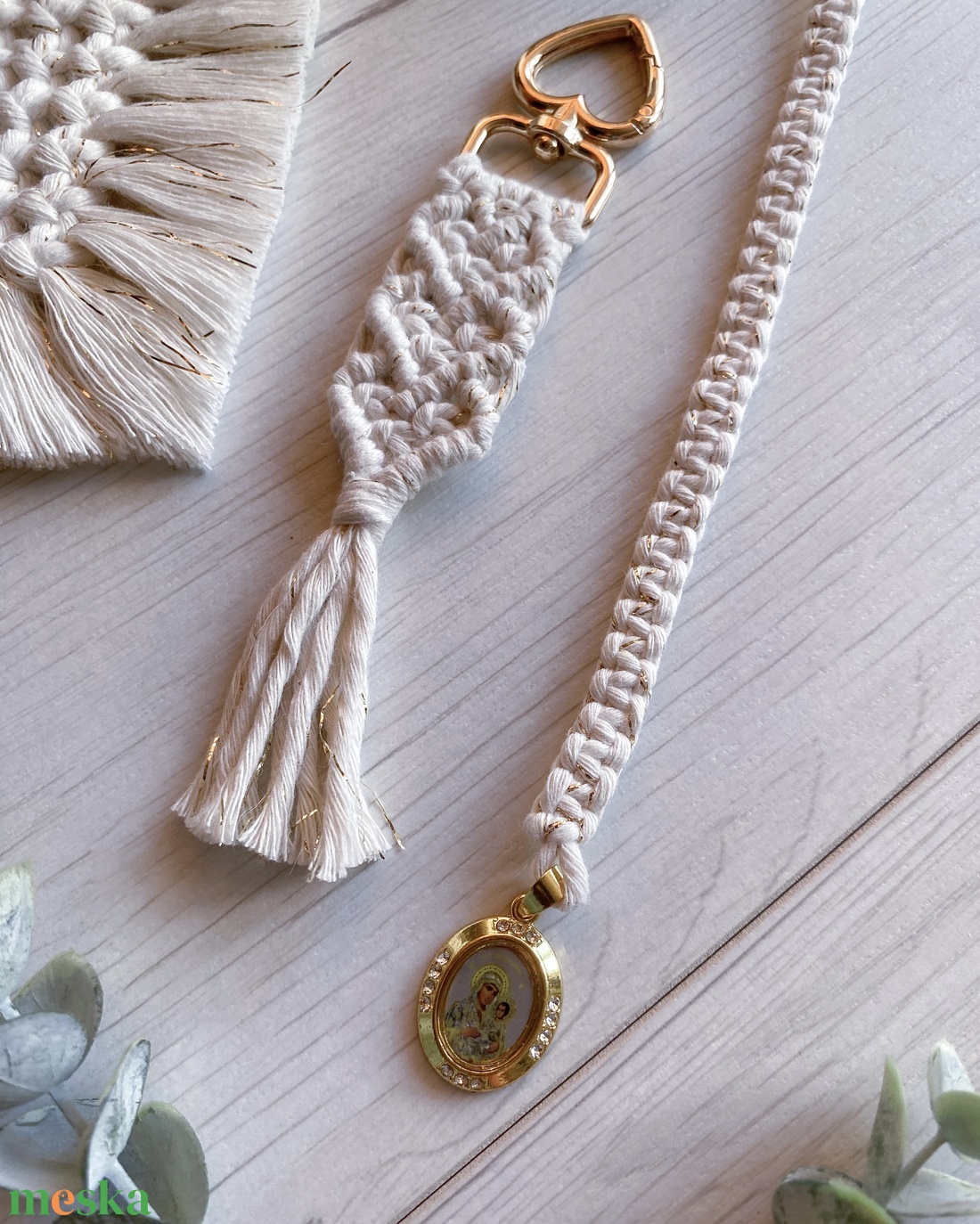 Makramé szett - táska & tok - kulcstartó & táskadísz - kulcstartó - Meska.hu