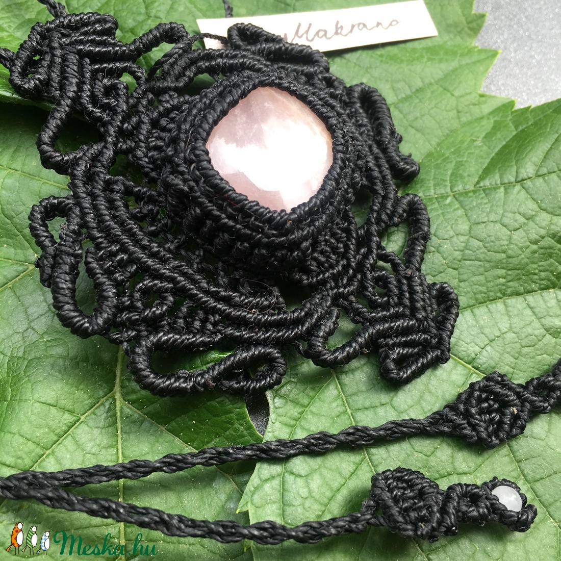 Rózsakvarc mandala nyakék - - Meska.hu Rózsakvarc mandala nyakék - - Meska.hu