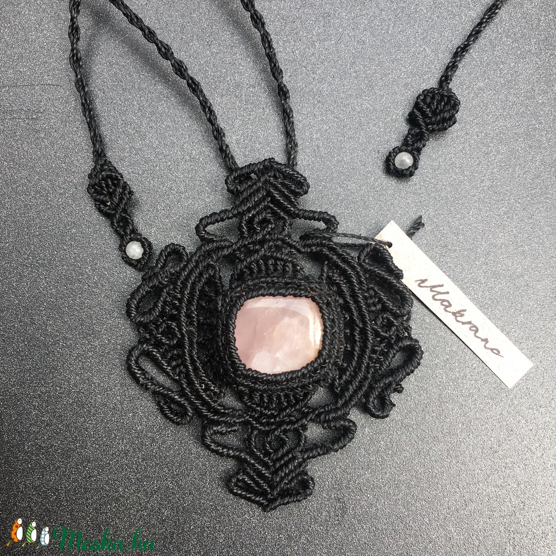 Rózsakvarc mandala nyakék - - Meska.hu Rózsakvarc mandala nyakék - - Meska.hu