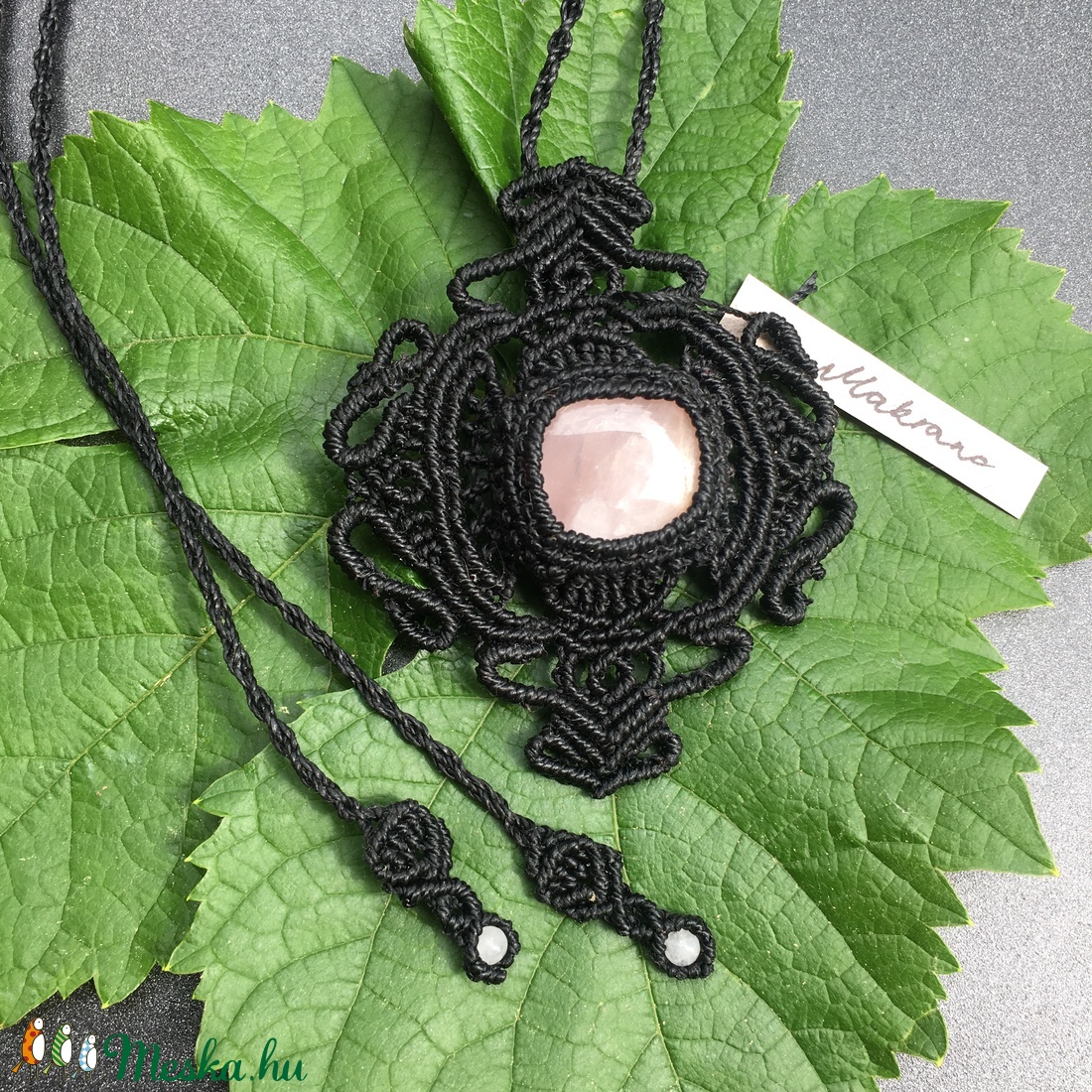 Rózsakvarc mandala nyakék - - Meska.hu Rózsakvarc mandala nyakék - - Meska.hu