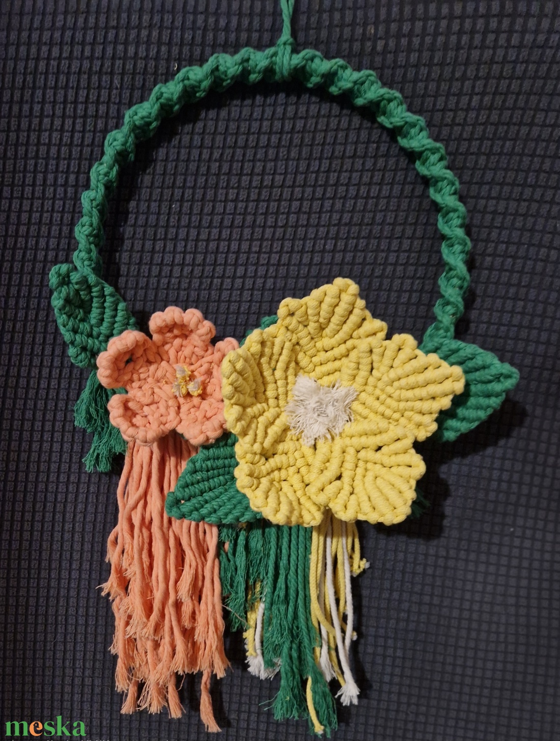 Virágos tavaszi dísz - otthon & életmód - dekoráció - fali és függő dekoráció - falra akasztható dekor - Meska.hu