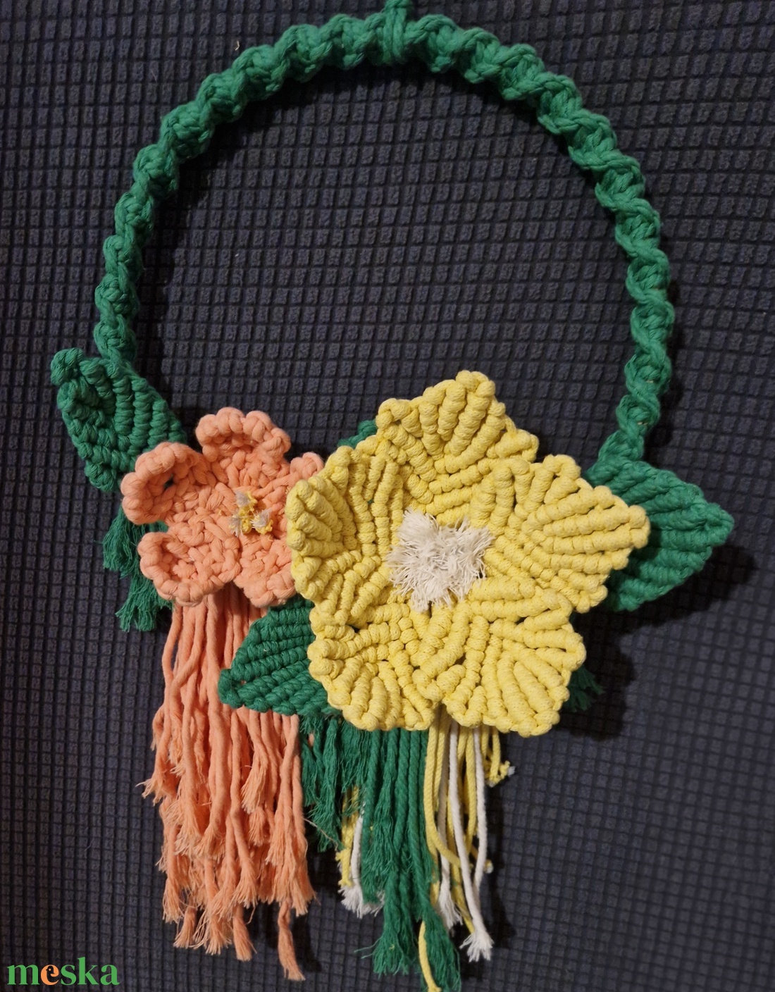 Virágos tavaszi dísz - otthon & életmód - dekoráció - fali és függő dekoráció - falra akasztható dekor - Meska.hu