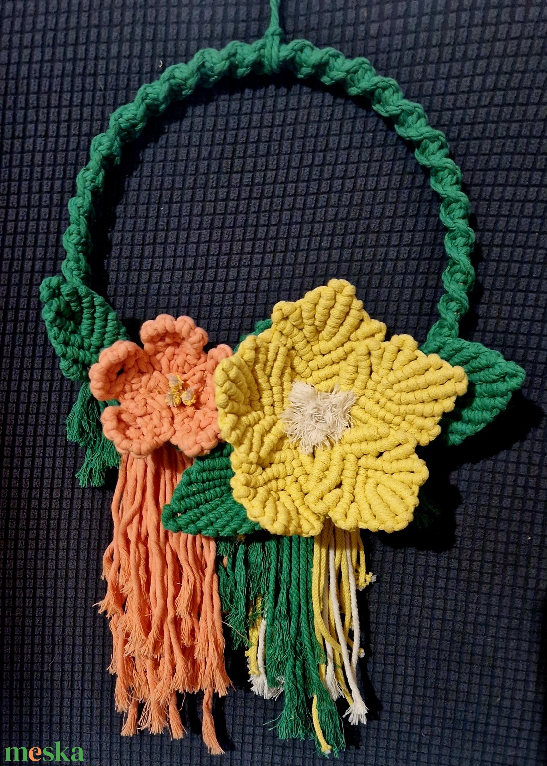 Virágos tavaszi dísz - otthon & életmód - dekoráció - fali és függő dekoráció - falra akasztható dekor - Meska.hu