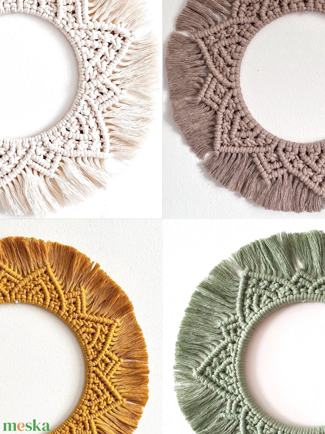 D.I.Y. Makramé Mandala készítő csomag négy színben - diy (csináld magad) - egységcsomag - Meska.hu