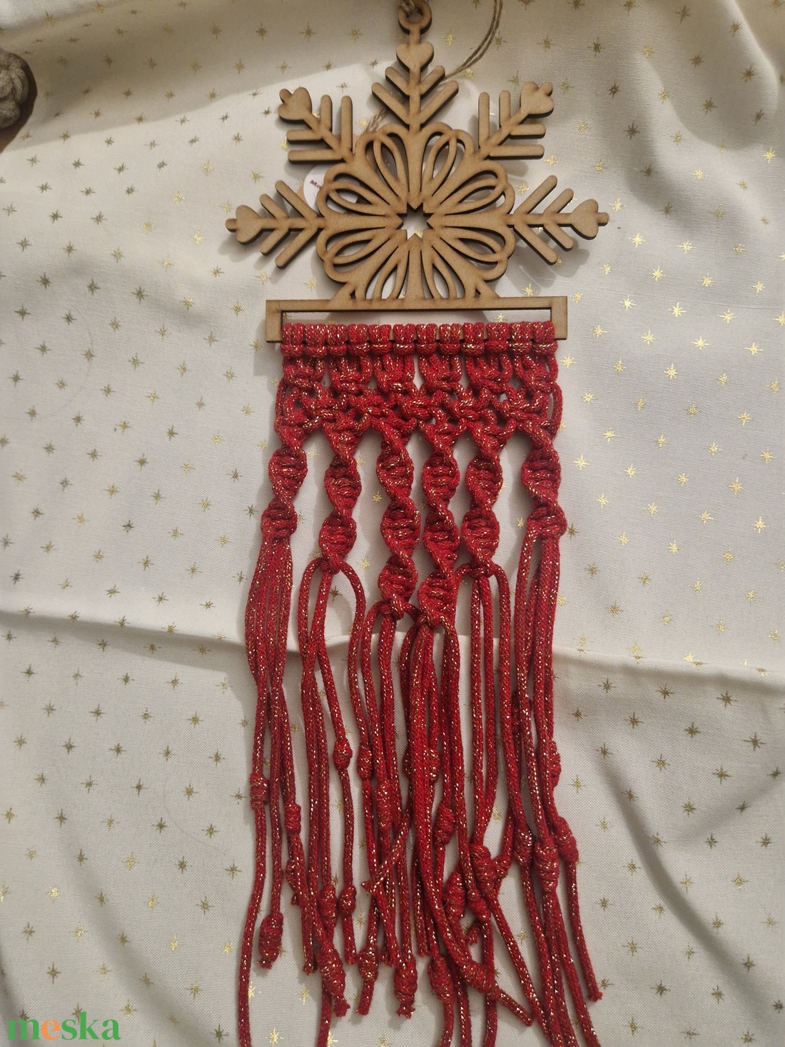 Ajtódísz fa alapra - karácsony - karácsonyi lakásdekoráció - karácsonyi ajtódíszek - Meska.hu