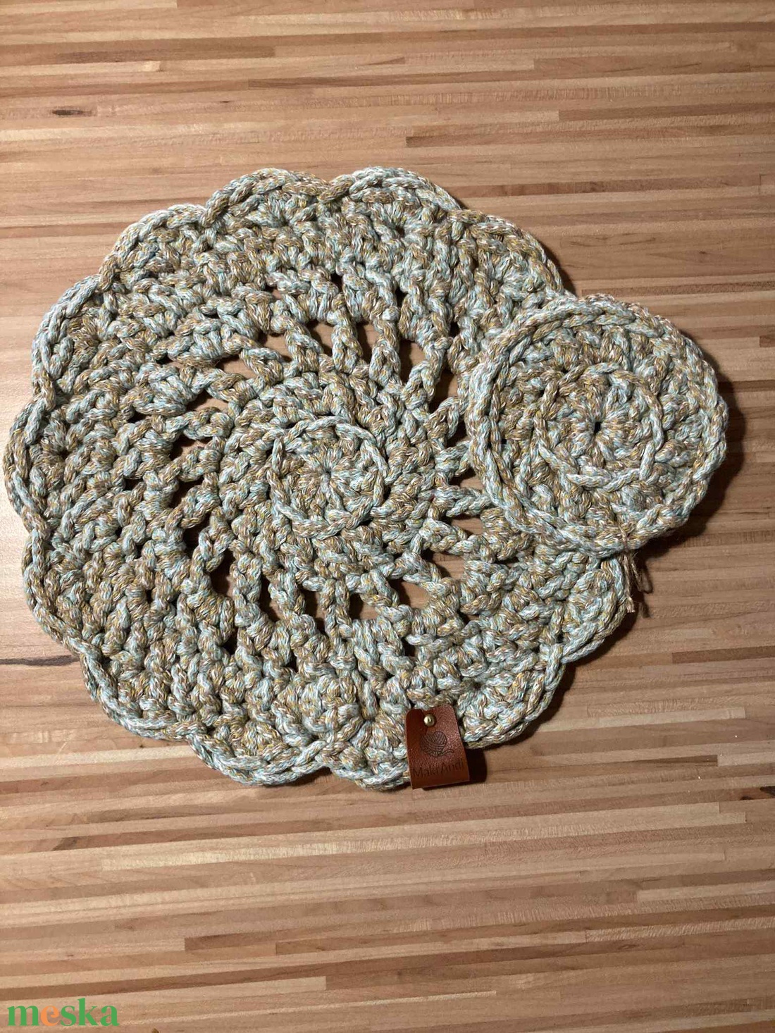 Horgolt terítő-alátét - karácsony - karácsonyi lakásdekoráció - karácsonyi lakásdíszek - Meska.hu