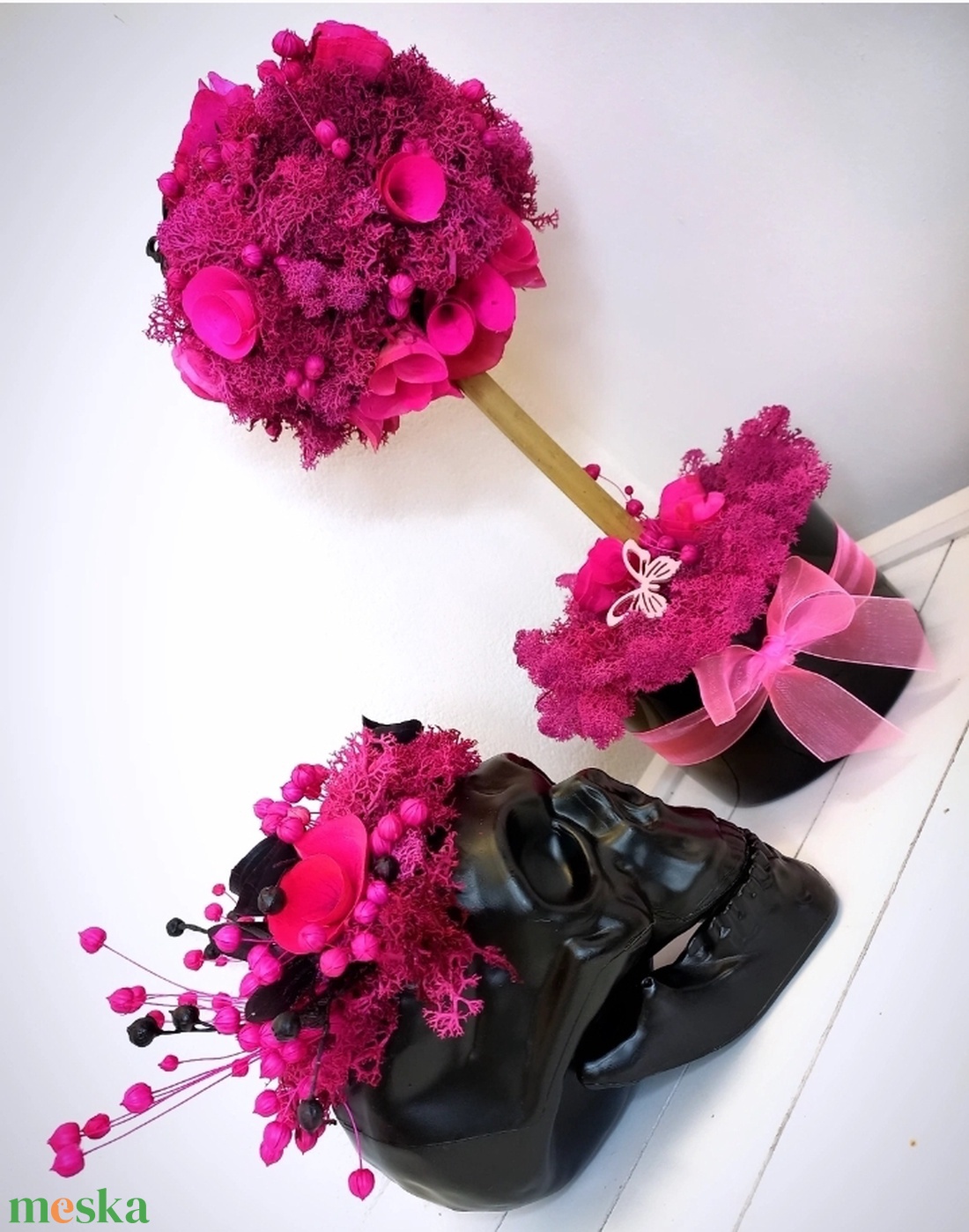 Pink zuzmófa - otthon & életmód - dekoráció - virágdísz és tartó - csokor & virágdísz - Meska.hu