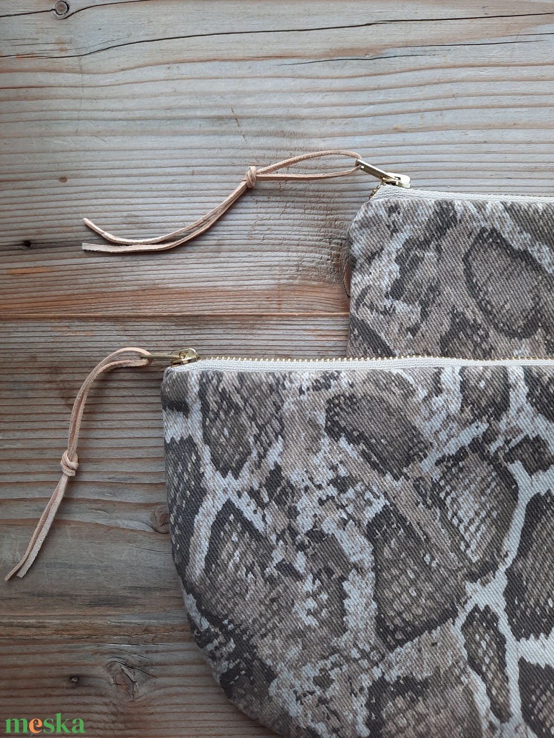  Kígyőbőr mintás neszesszer, textil kozmetikai táska - táska & tok - neszesszer - Meska.hu