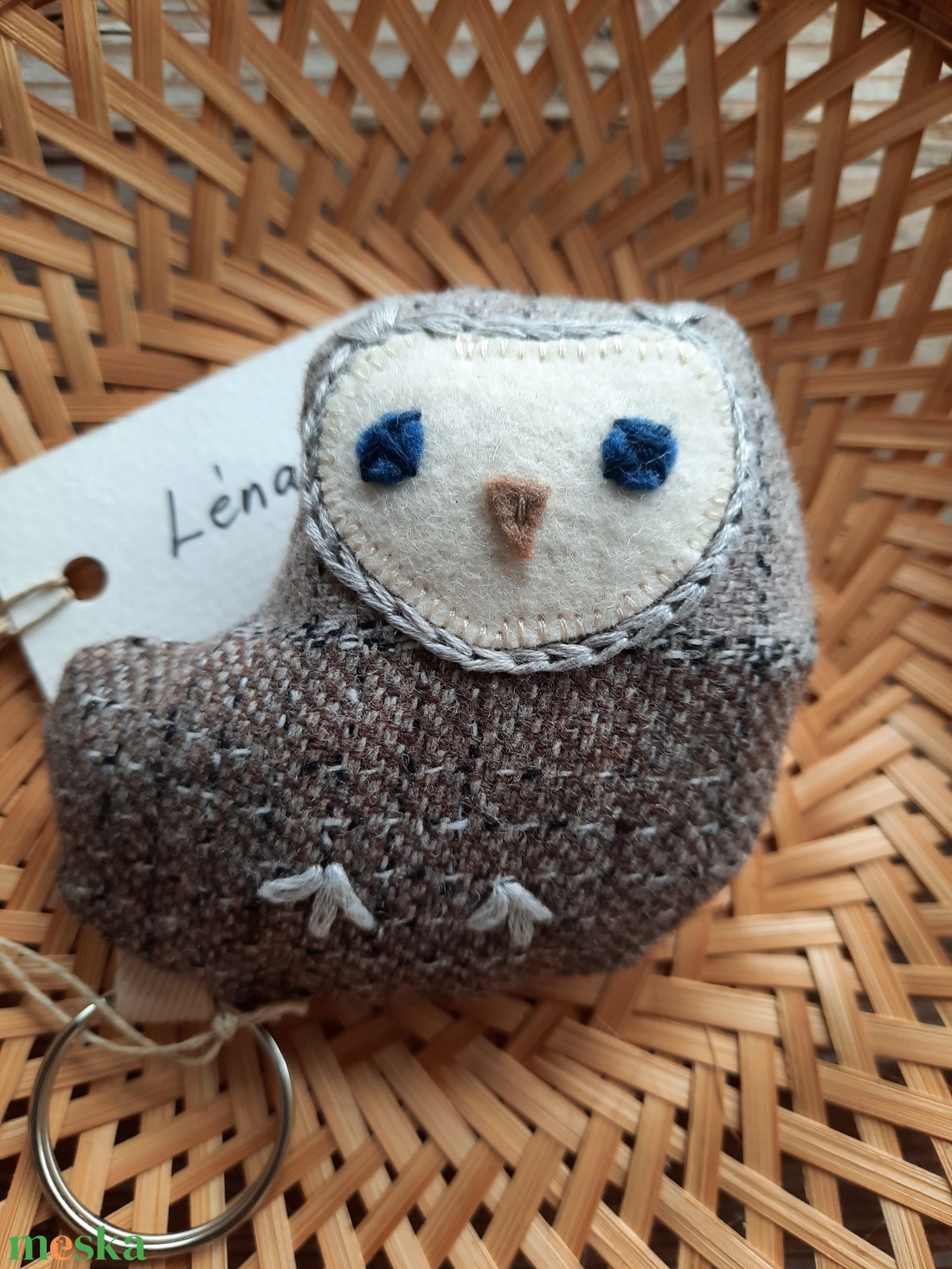 Baglyos taskadísz kulcstartó- Léna - táska & tok - kulcstartó & táskadísz - kulcstartó - Meska.hu