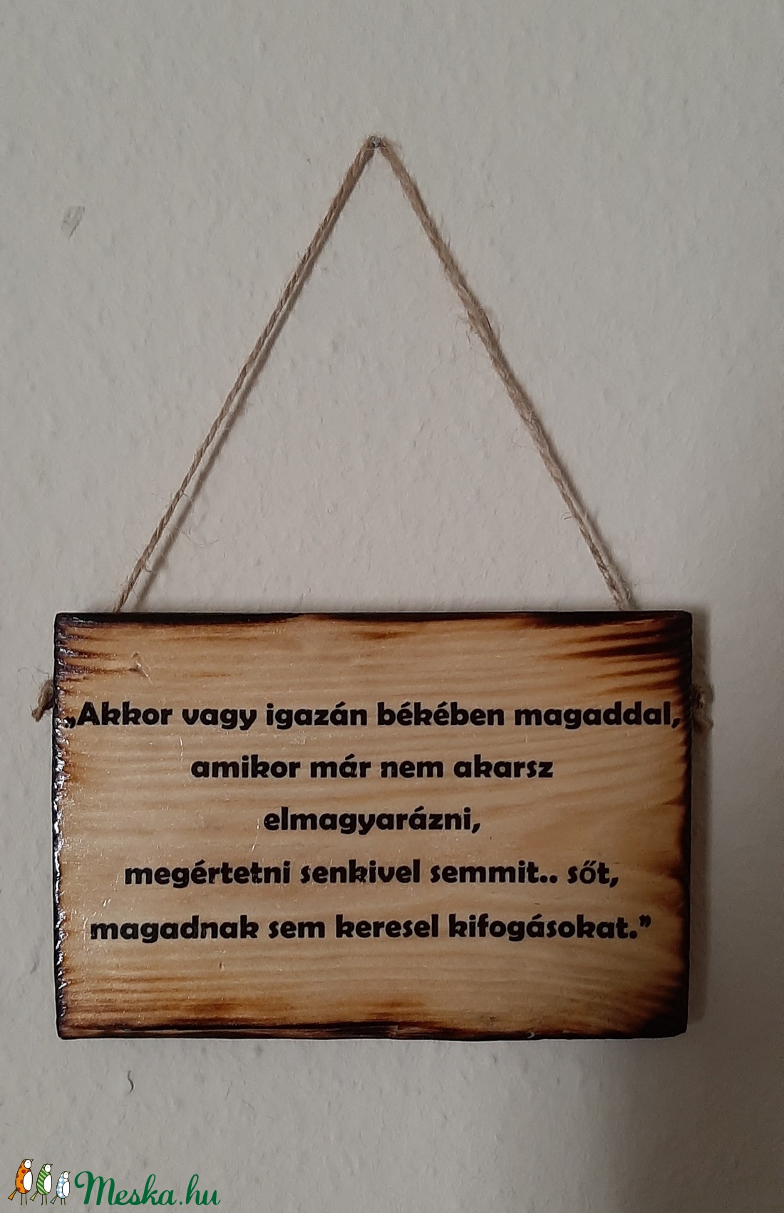 Pozitív gondolatok fatáblán - otthon & életmód - vallás - Meska.hu