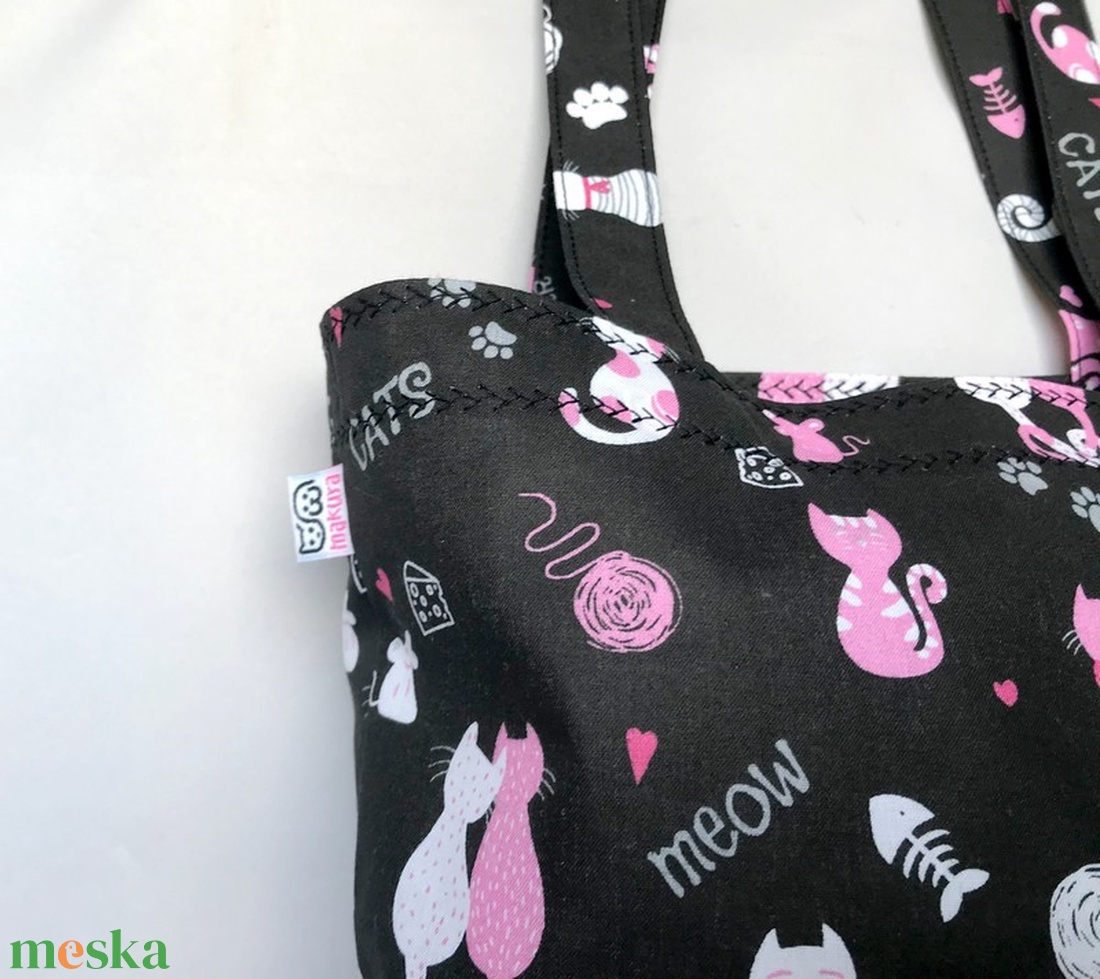 Szerelmes Cicák Szatyor - táska & tok - bevásárlás & shopper táska - shopper, textiltáska, szatyor - Meska.hu Szerelmes Cicák Szatyor - táska & tok - bevásárlás & shopper táska - shopper, textiltáska, szatyor - Meska.hu